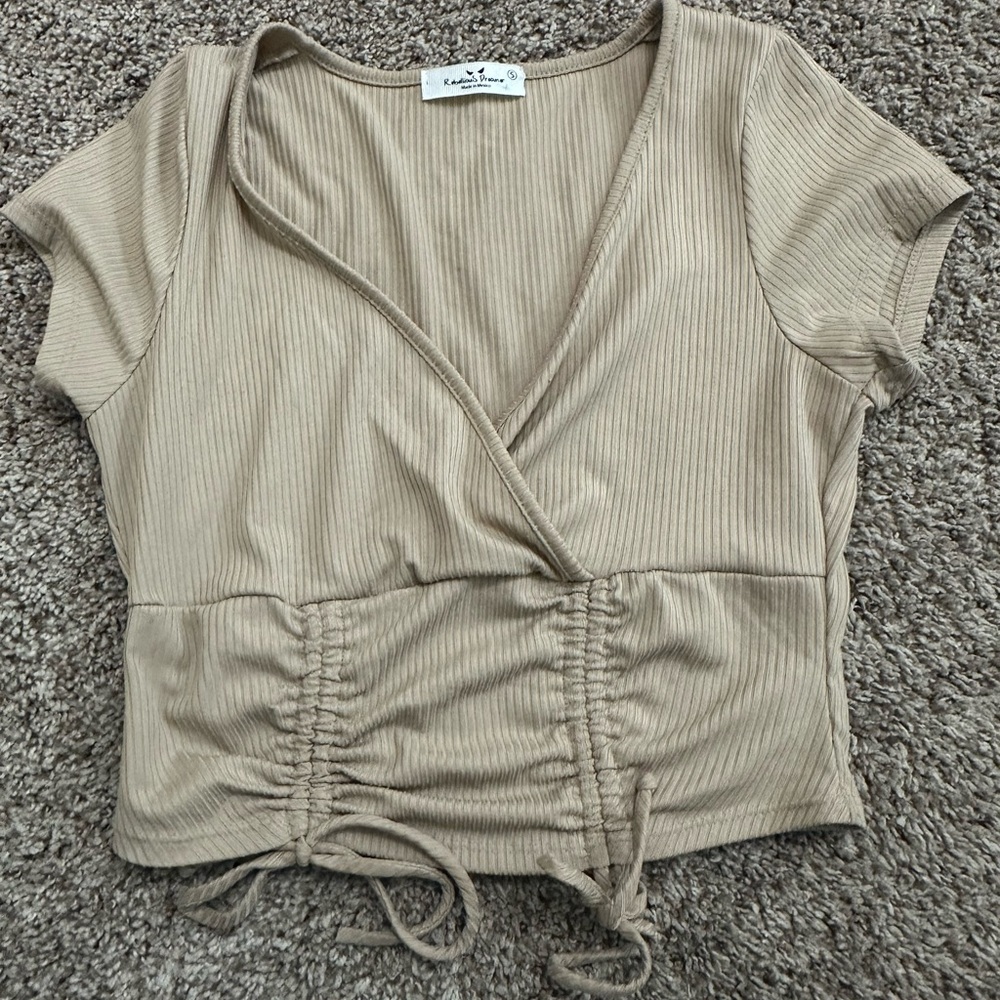 Tan crop top